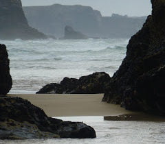 Sea washing on the shore